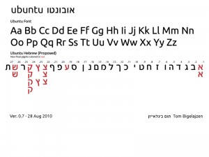 The Ubuntu Font Hebrew v0.8 Design Prototype